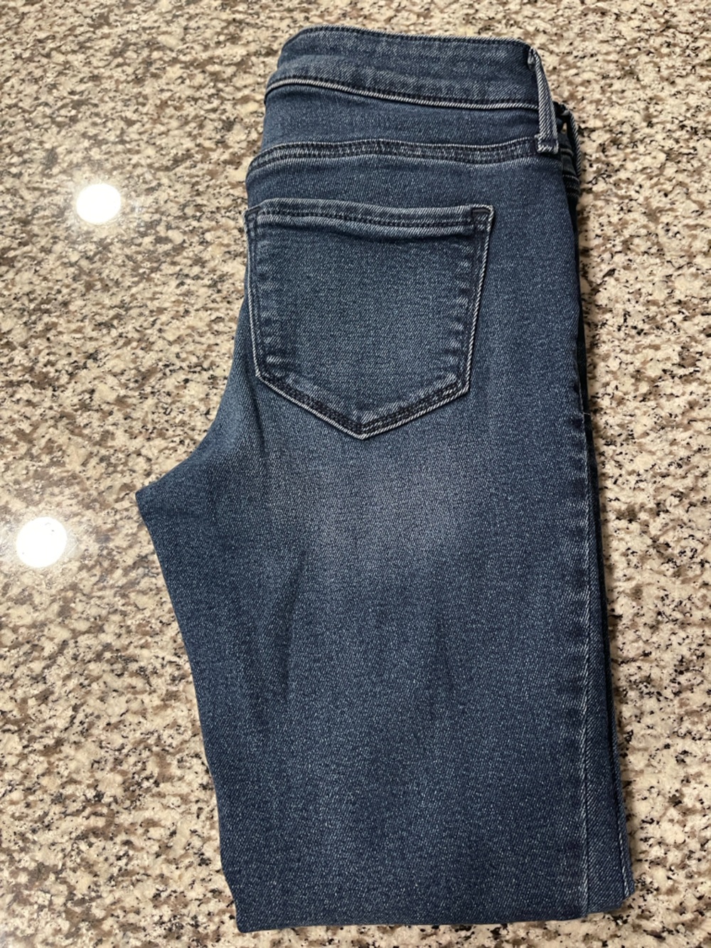 Old Navy Dark Wash Skinny Jeans with Frayed Hem - Picture 15 of 16